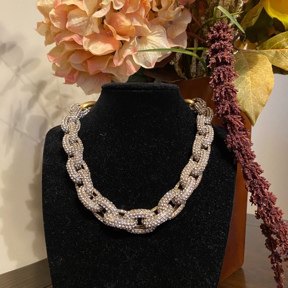J. Crew Jewelry - 🌈HP🌈 J. CREW MIXED PAVÉ LINK NECKLACE 💕